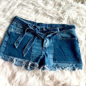 Lucky Brand Boyfriend Denim Shorts w/ denim belt